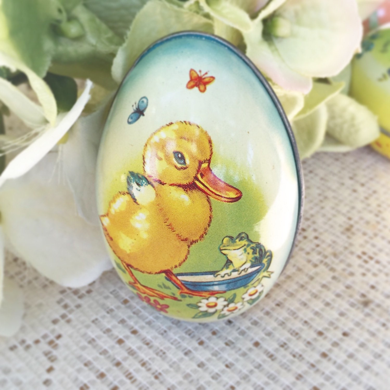 Vintage Easter Egg Candy Tin Litho Printed by