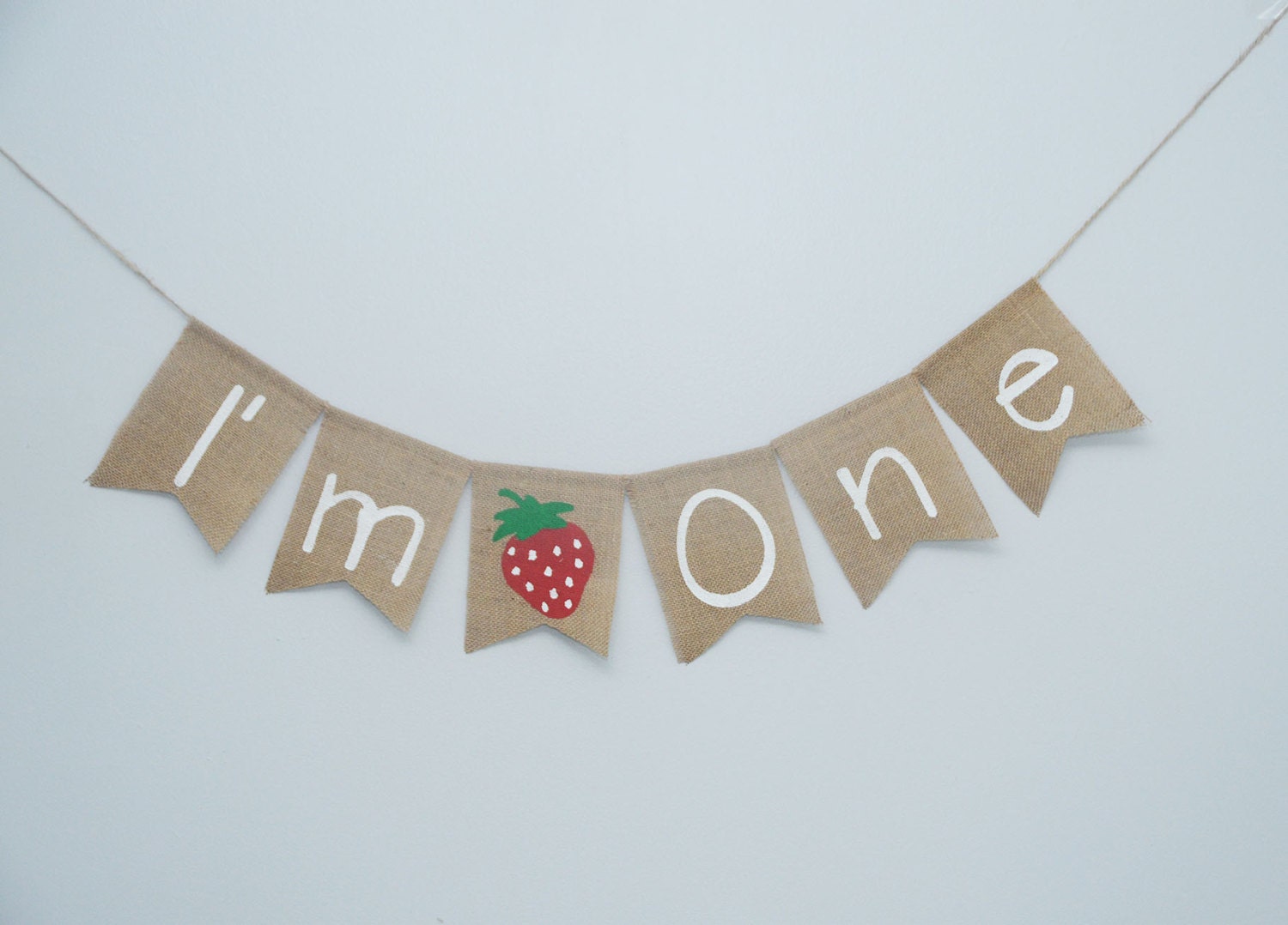 I'm One Strawberry birthday banner I'm Two