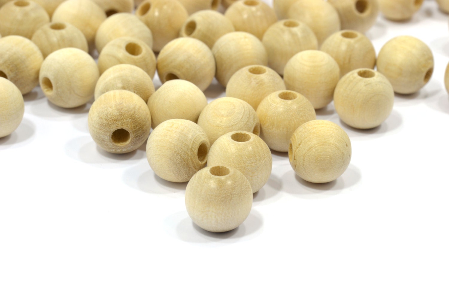 1/2 or 12mm 500 Pieces Unfinished Wooden Beads-Solid