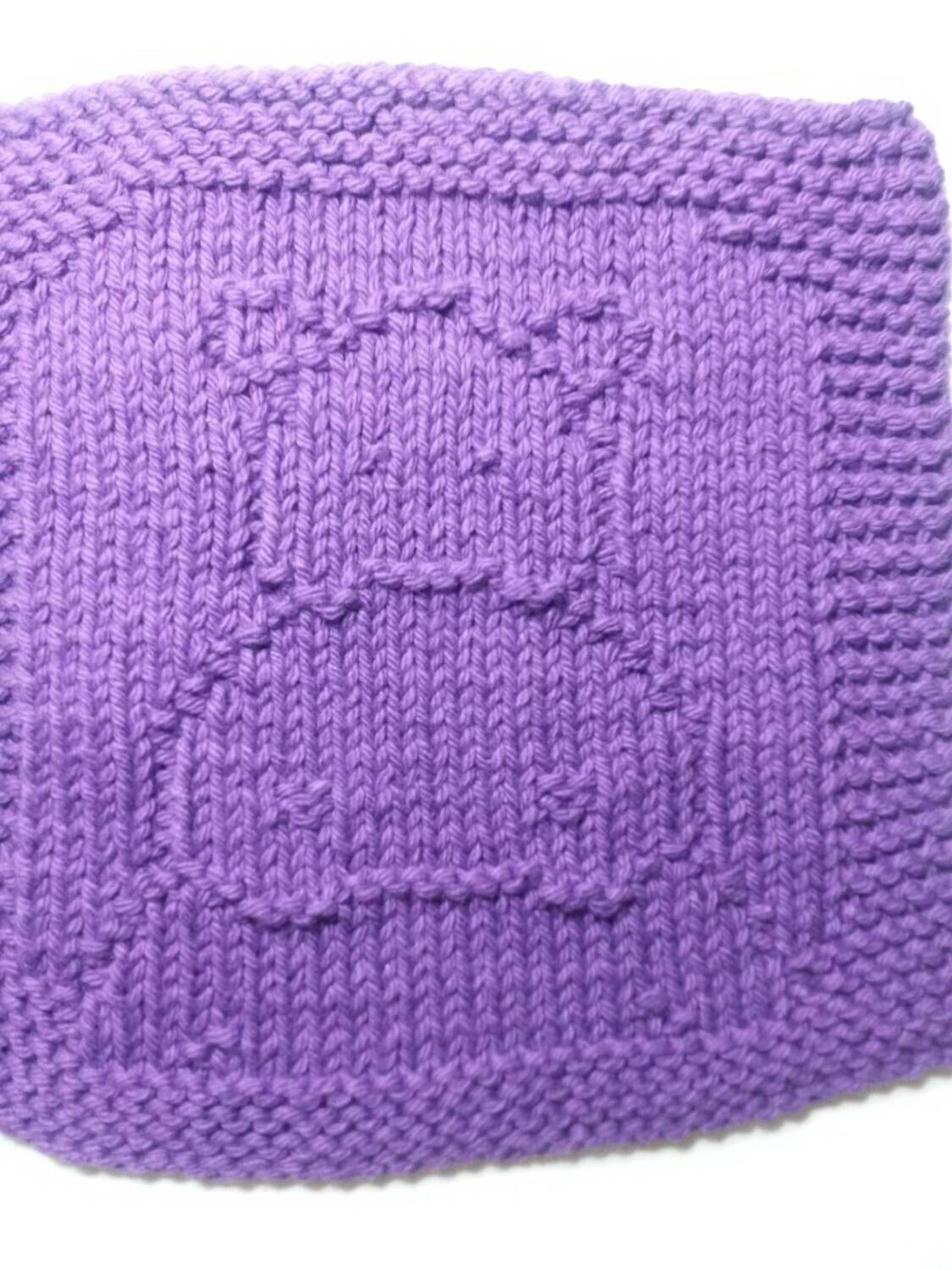 Purple Hippo Washcloth Baby Cotton Washcloth Handmade