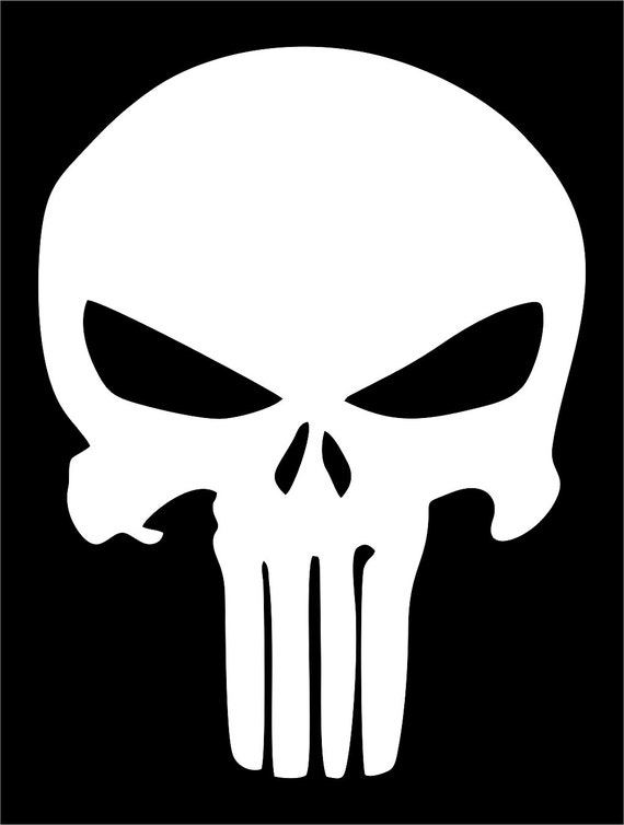 Punisher Skull Vinyl Decal by FlashdanceDesigns on Etsy