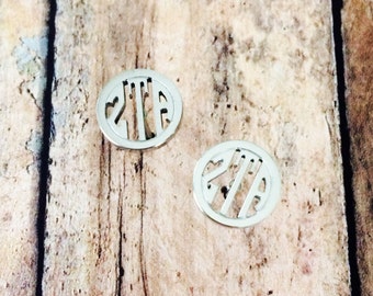 Zeta Tau Alpha Monogram Style Stud Earrings | Zeta Tau Alpha Earrings | Zeta Earrings | Sorority Earrings | Monogram Earrings | ZTA