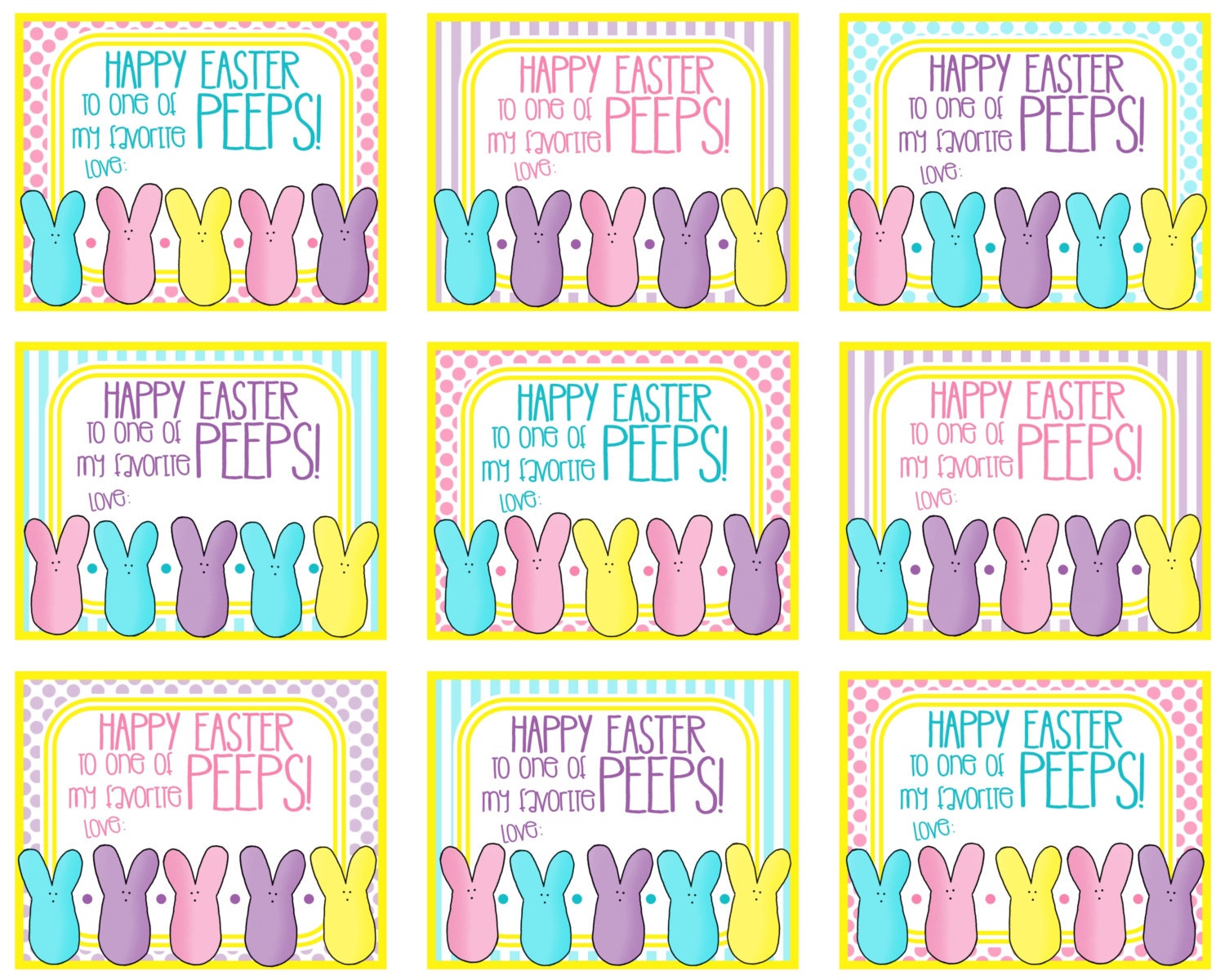 Printable Easter tags