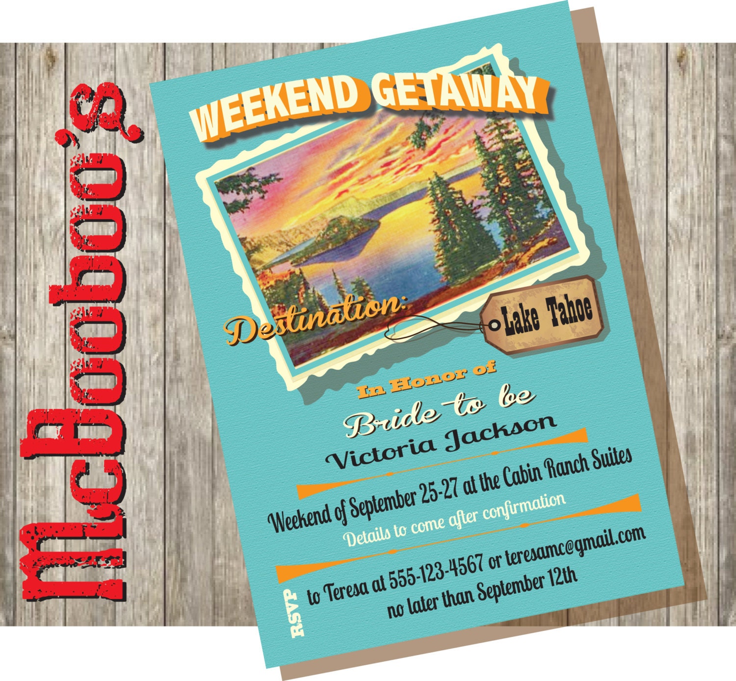 Lake Party Invitations 8