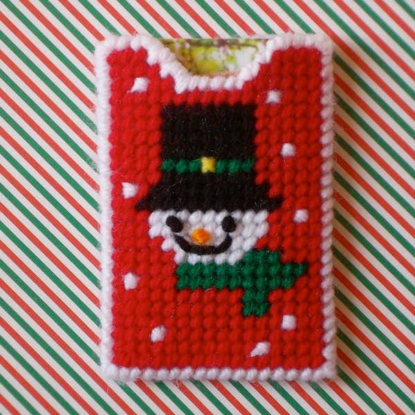 Plastic Canvas: Snowman Gift Card Holder