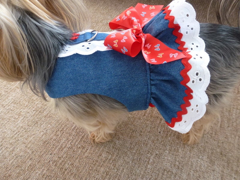 Sale Dog harness dress by PollyandMolly on Etsy