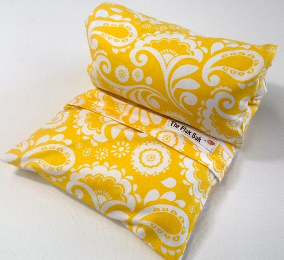 FLAX HEATING PAD Microwavable neck wrap by lalatextures on Etsy