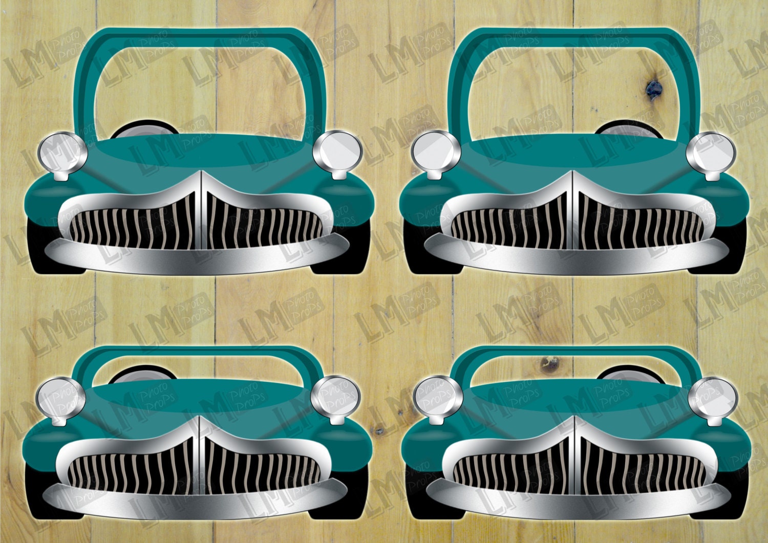 Turquoise GREASE inspired Large Car Photo Booth Prop Grease