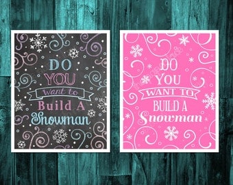 Frozen Wall Art, Frozen party decor, Frozen birthday, Do you want to build a snowman, kids room digital download printable, Olaf, FROZEN
