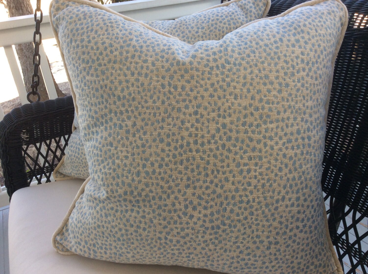 Duralee Pillow Cover in Powder Blue Blue Haze