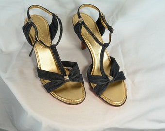Denim Chanel Sandals// Designer Sandals// Adorable Summer Sandal