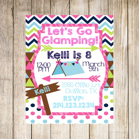 Glamping Party Invitations 10