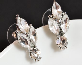 Vintage Rhinestone Stud Earrings, Post Earrings, Crystal Stud Earrings, Wedding Earrings, Bridal Earrings, Bridesmaid Gifts