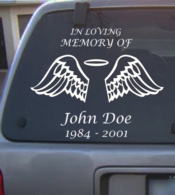 Custom in memory of your loved one decal sticker Free shipping