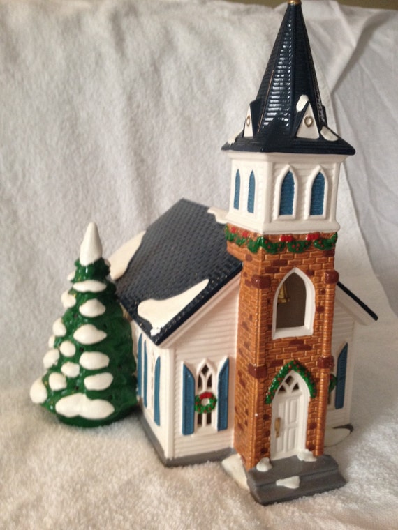 Department 56 Snow Village Church by WishfulWhatNots on Etsy