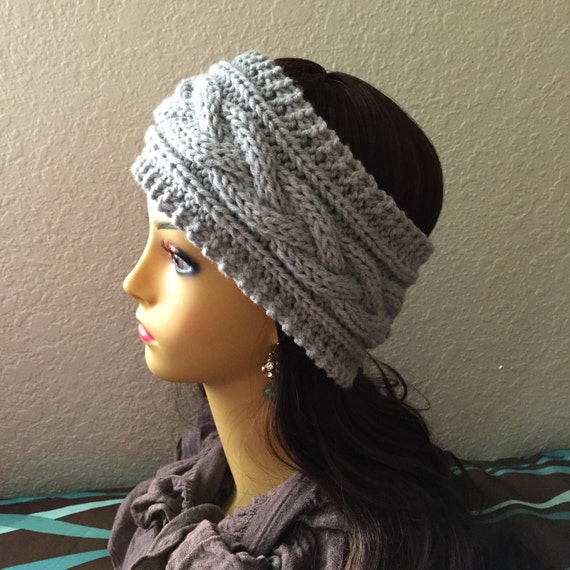 KNITTING PATTERN Cable Headband Ear Warmer Easy Beginner Knit Headband Instan...