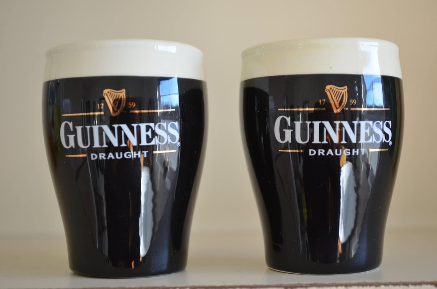 Vintage Guinness Novelty Pint Glass Style Egg Cups Vintage