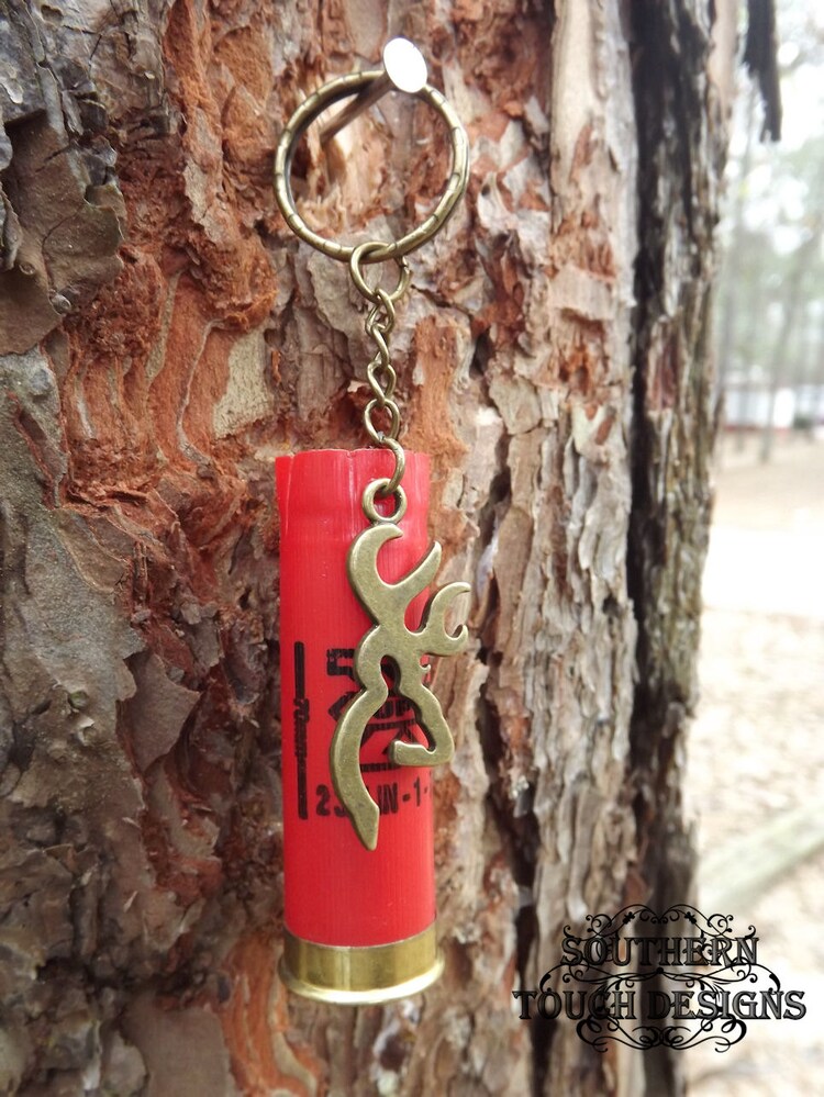 Shotgun Shell Key Chain Deer Key Chain by SouthernTouchDesigns