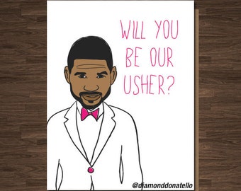 Funny Wedding Usher, Best Man Card, Will you be Our Usher?, Funny Groomsman Card