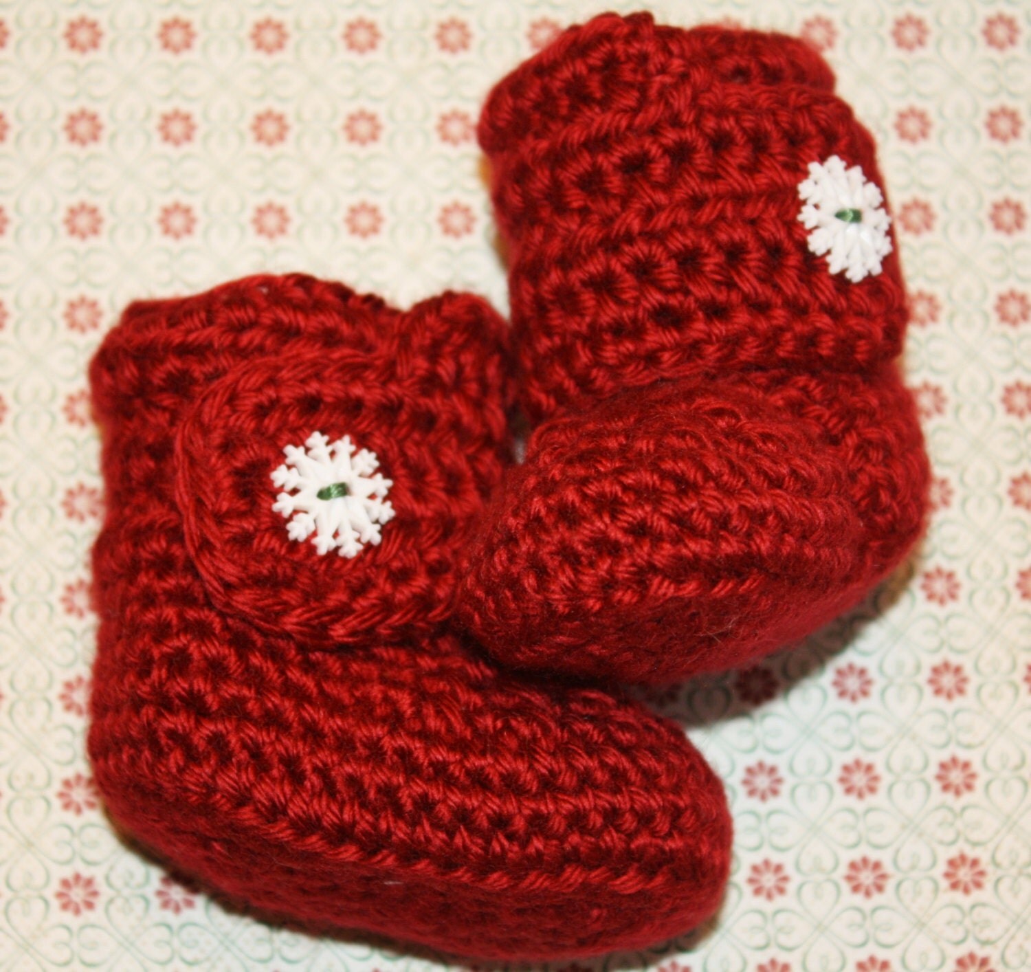 Baby Girl Holiday Boots36 months by MichsWickedCrochet on Etsy