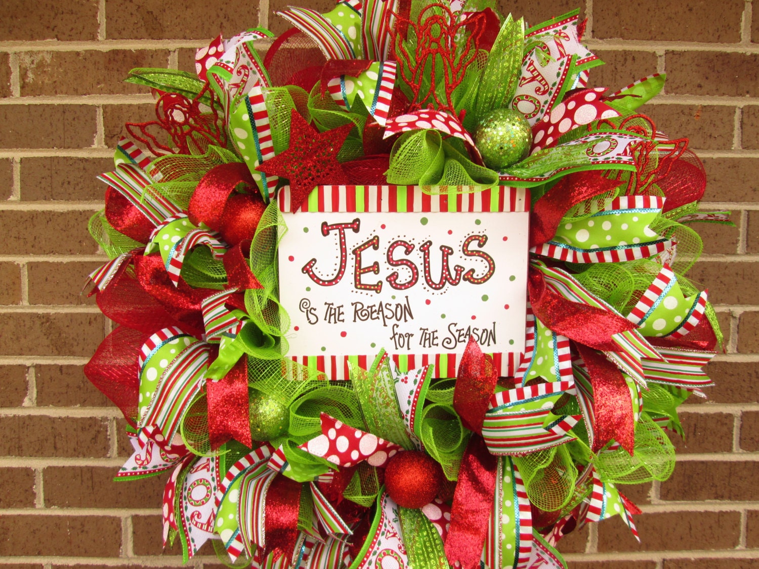 Christmas Wreath Jesus is the Reason Wreath Holiday Wreath