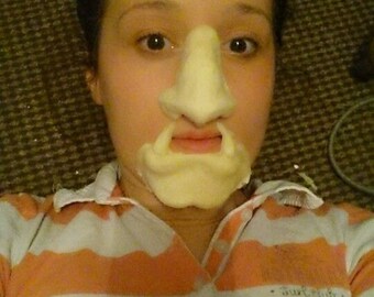 Beast nose and chin latex prosthetic. Fancy dress. Theatre. Beauty and the beast
