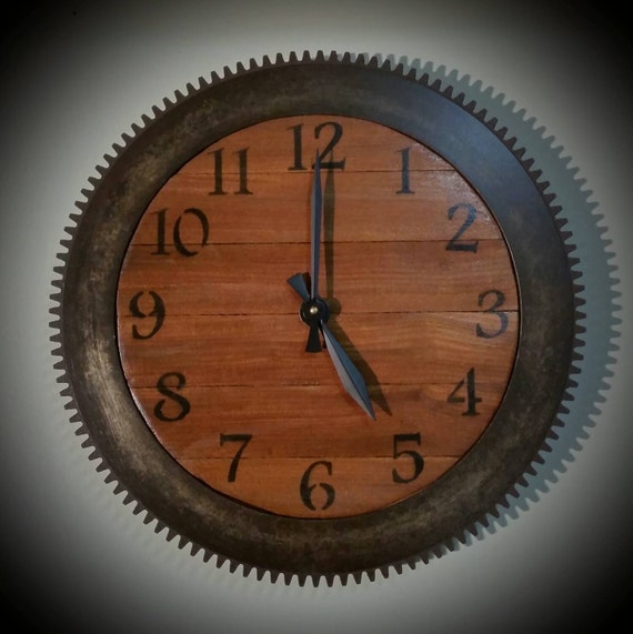 Rustic Clock Industrial Wall Clock by TimepieceIndustrial on Etsy