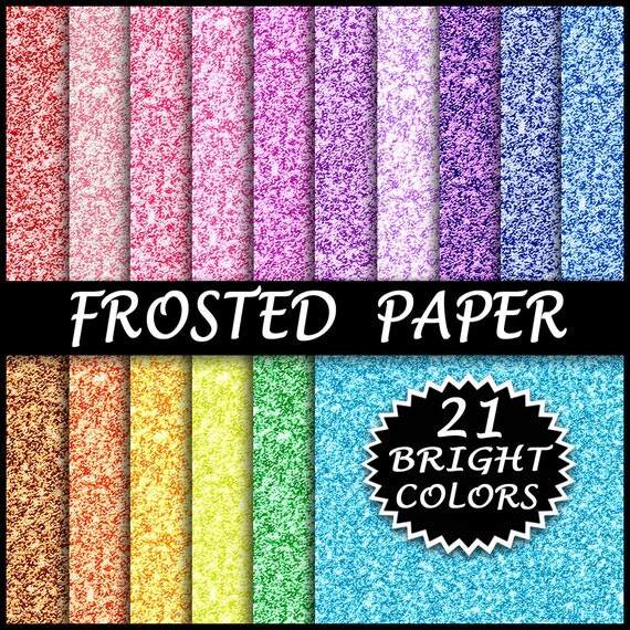 21 Frosted Digital Paper for Scrapbook by ArtWildflowersDigi