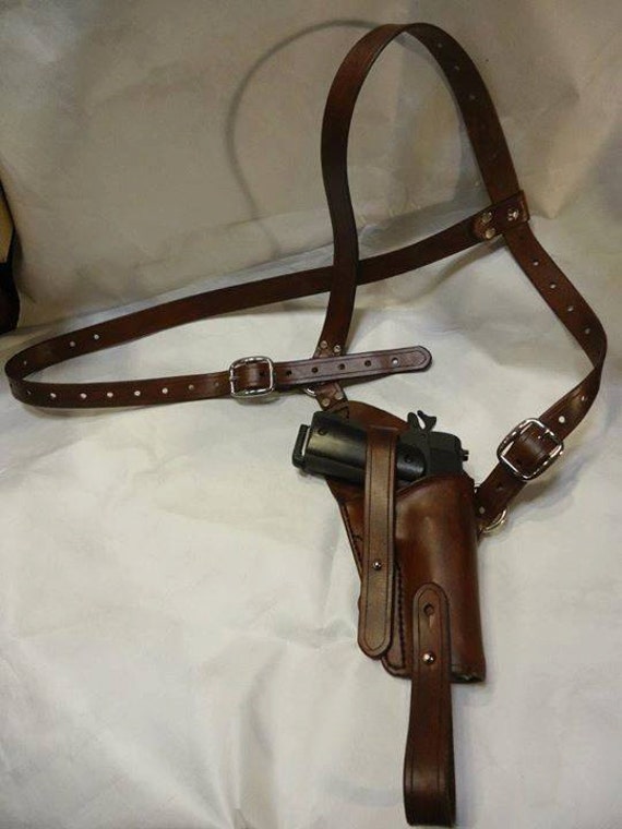 Tanker Holster For Full Size 1911 by GrommetsLeathercraft on Etsy