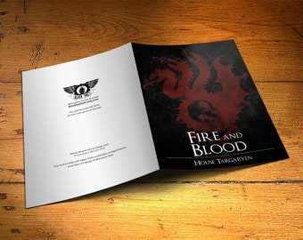 Game of Thrones Card - House Targaryen - Wall Decor, Inspirational Print, Home Decor, Gift