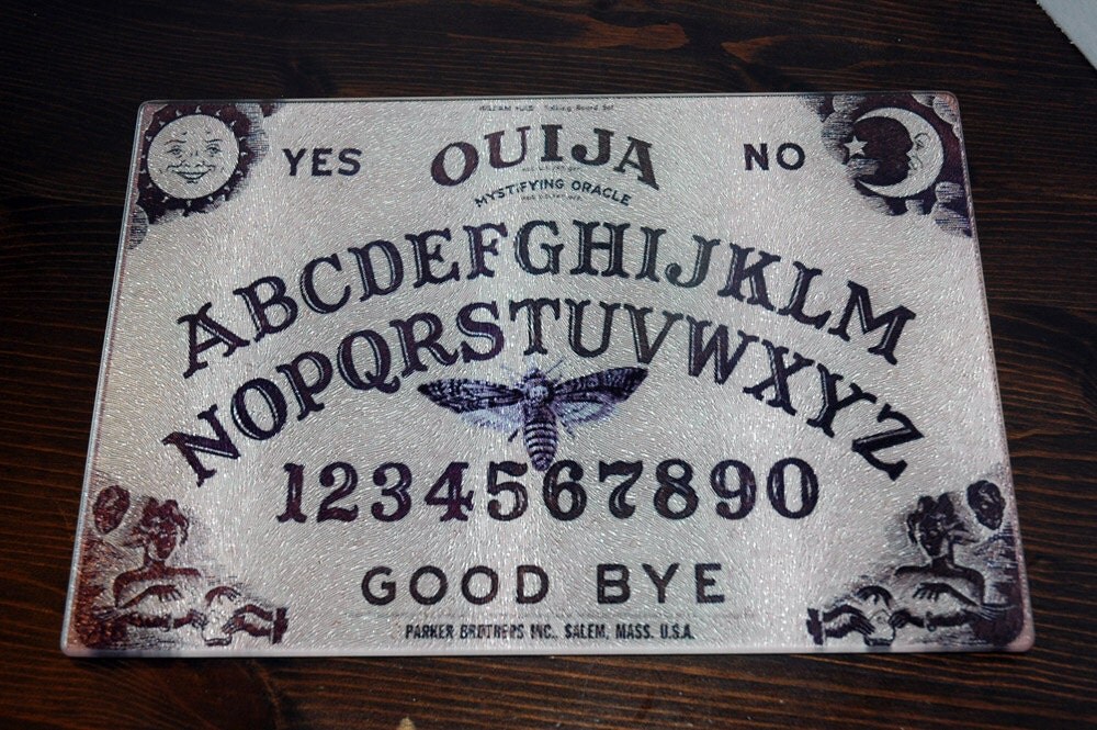 Ouija Board Cutting/ Serving Printed Glass Cutting