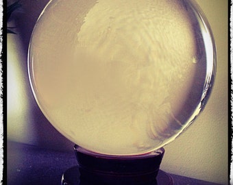 Large Quartz Crystal Ball 6" Diameter, Wicca, Pagan, Divination, Scrying, Occult