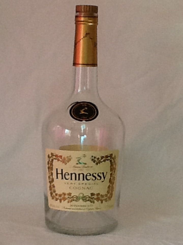 1.75 LITER Hennessy Empty bottle. Very Large by DesignZofDee