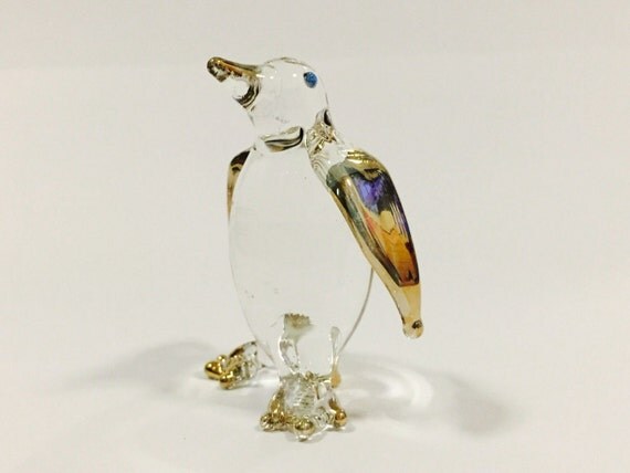 blown glass penguin