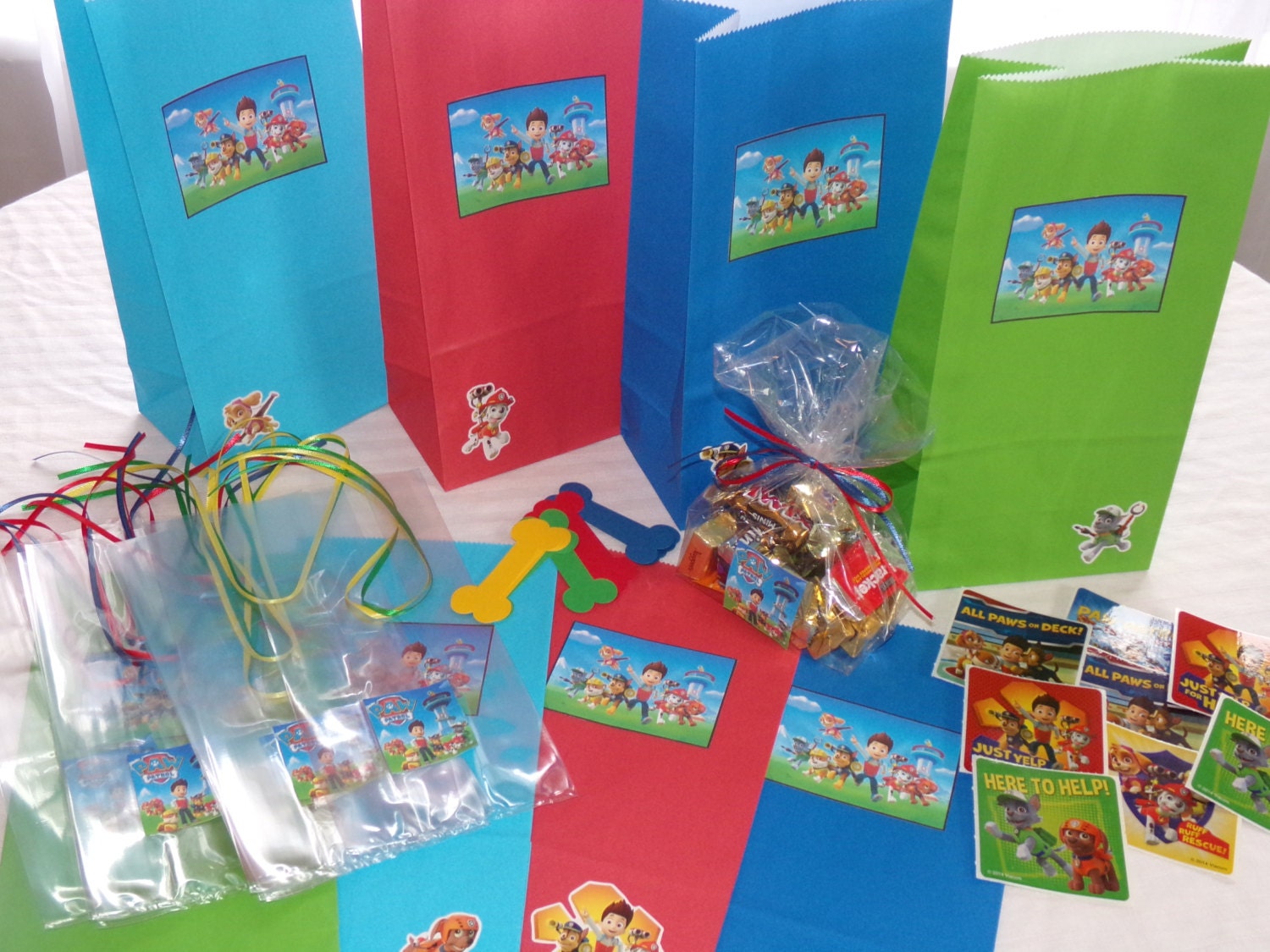 Paw Patrol Birthday Party Treat/Favor Bags for by SaillysCreations