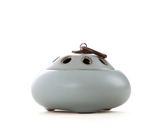 Three Pillar Handcrafted Ceramic Incense Burner/holder, Chinese traditional incense culture