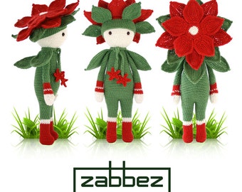 Crochet pattern amigurumi doll "Christmas Star Kris" PDF