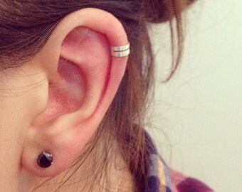 Simple Sterling Silver Ear Cuff also in Gold, Rose Gold clip on non pierced helix