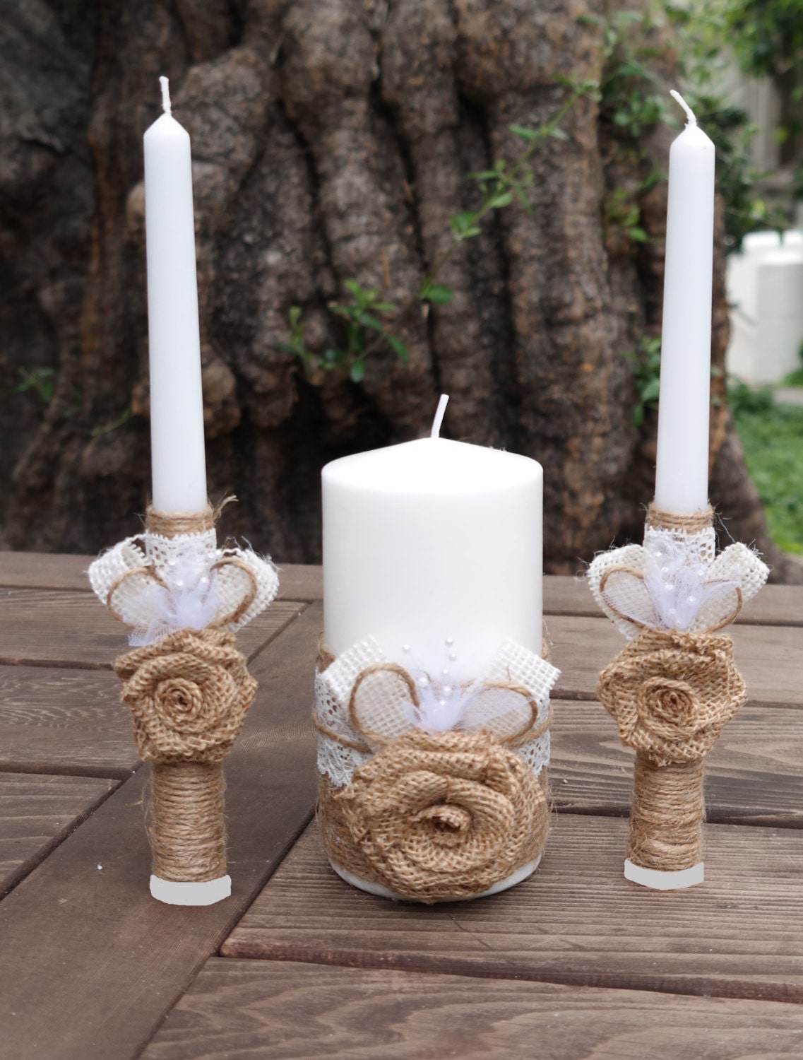 Rustic Wedding Candles 2