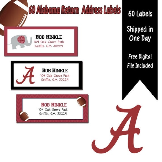 60 Personalized Alabama Crimson Tide Themed by OhBabyStickers