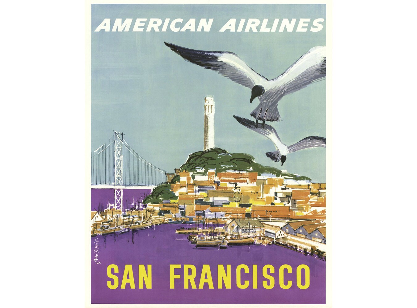 San Francisco Travel Poster Vintage American by FabVintagePosters