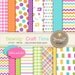 Sewing Digital Papers, Craft Party Theme Digital Scrapbooking, Buttons, Sewing Machine, Pin, Needle, Thread Spool, Ricrac, Stitches, Scissor