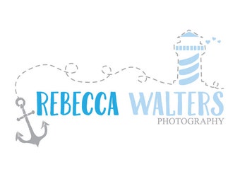 Premade anchor photography logo, design photography watermark, camera logo