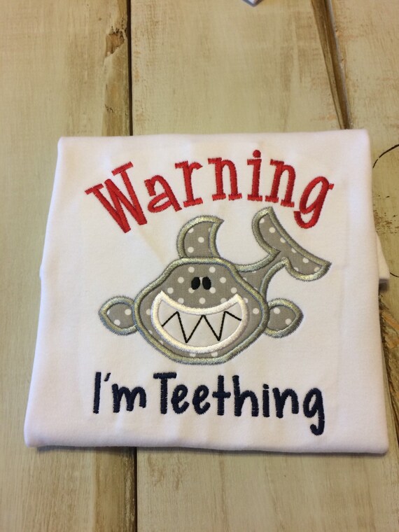 Boy's or Girl's Teething Tshirt or Bodysuit by CarmensMonograms