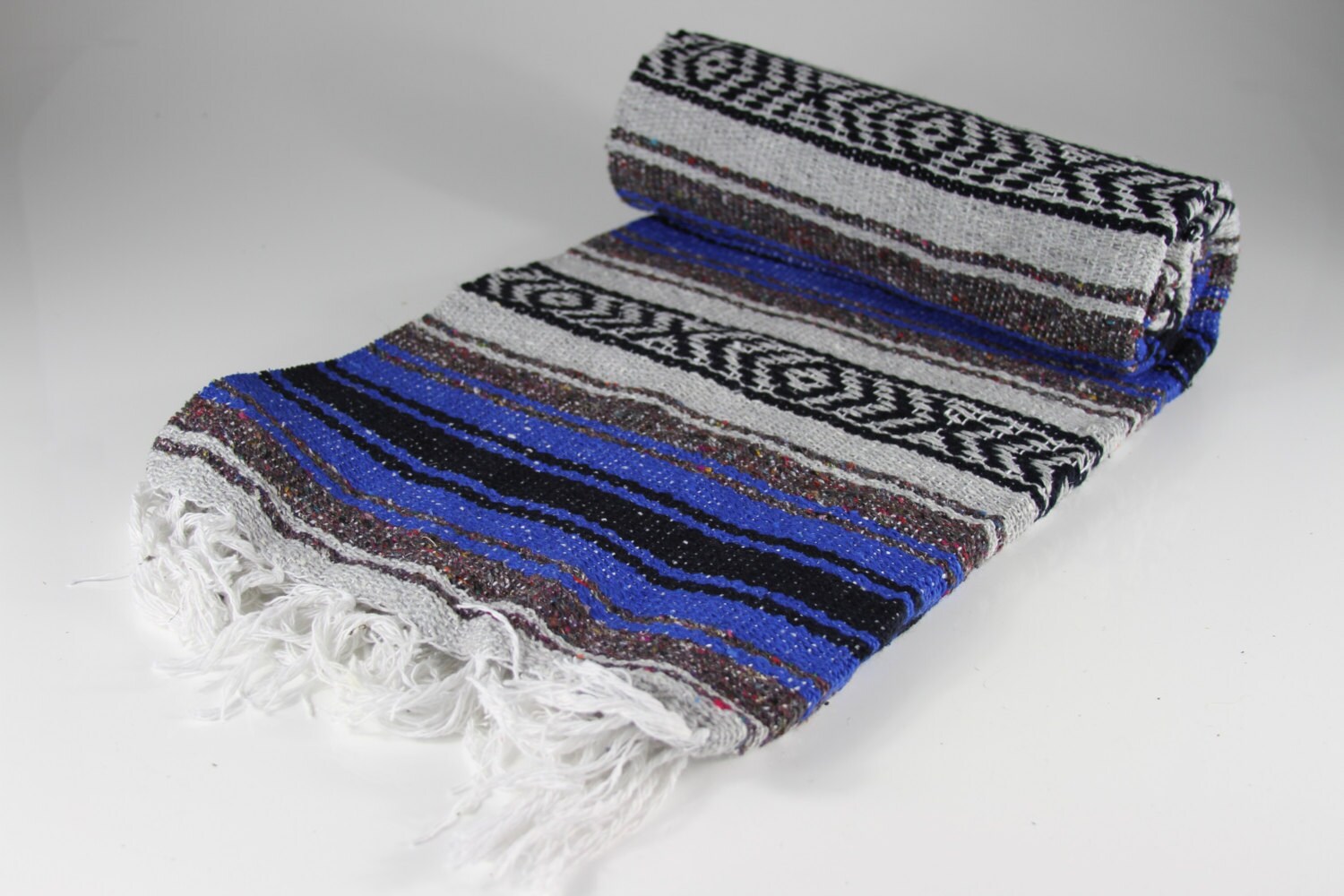 Hand Woven Mexican Blanket Mexican Yoga Blanket by TribalCostumes