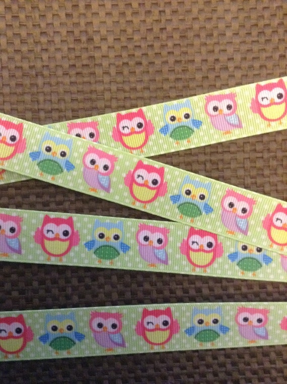 Owl Ribbon 7/8&rsquo;