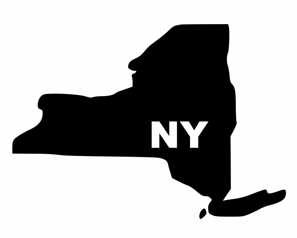 New York State Silhouette custom decal for your by FineCraftsman