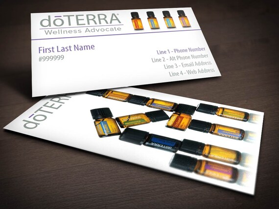 An Oil Bottle DoTERRA Business Card By UplinePrinting On Etsy