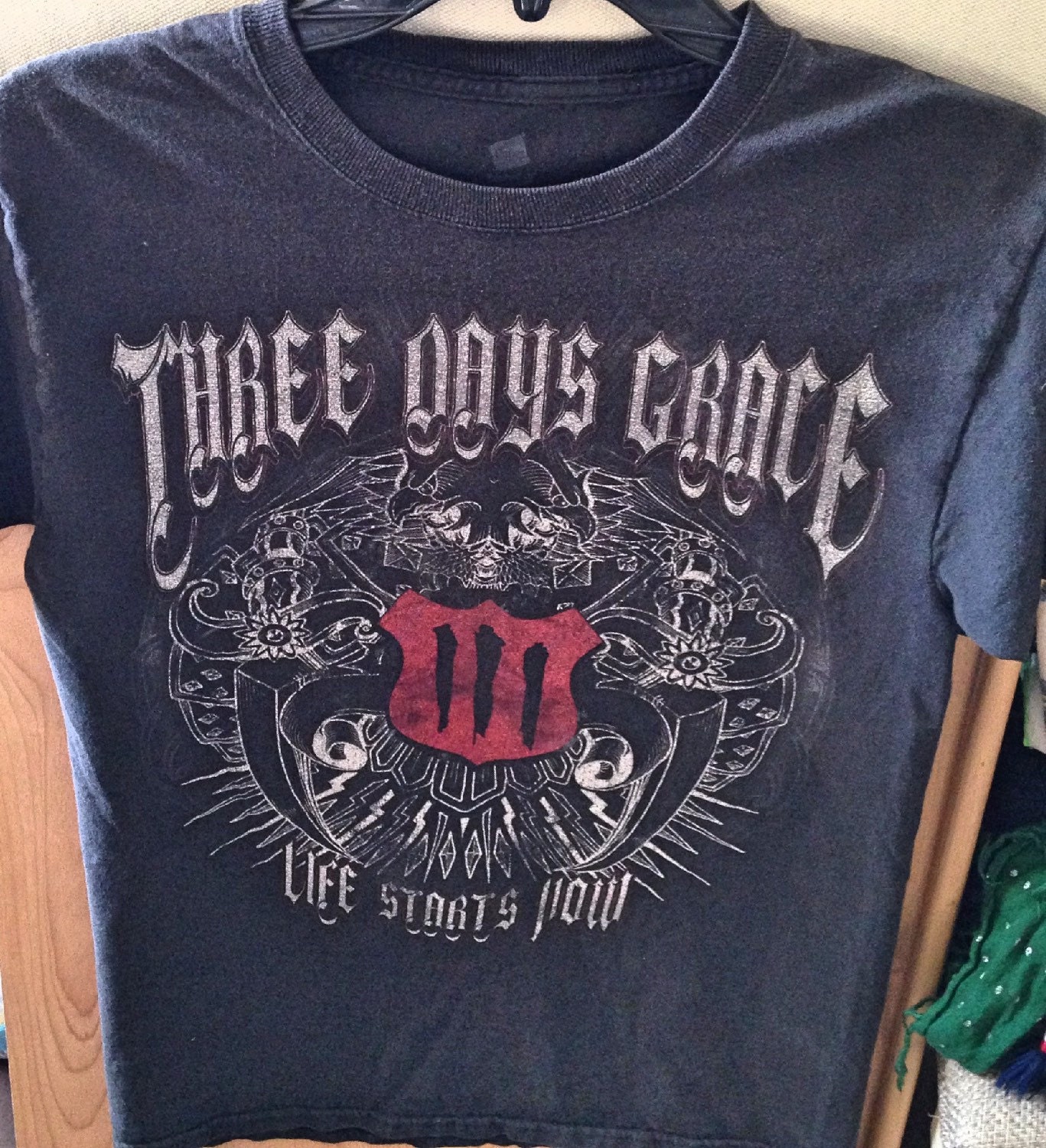 Three Days Grace Tshirt Life Starts Now Black Shirt Size