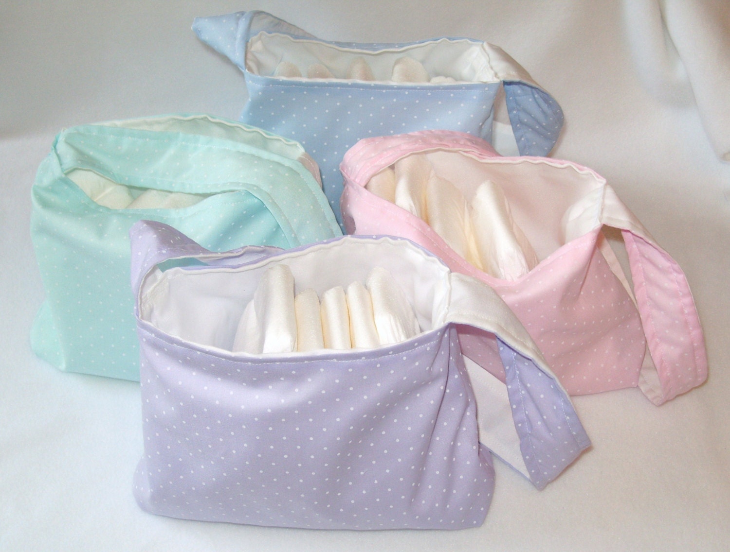 Handmade Polka Dot Reborn Baby Doll Bag With 5 x by sewlongfornow